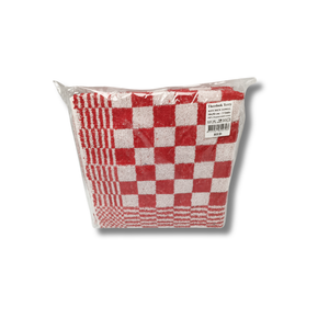 Keukendoek - Handdoek Geblokt Rood