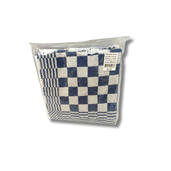 Keukendoek - Handdoek Geblokt Blauw