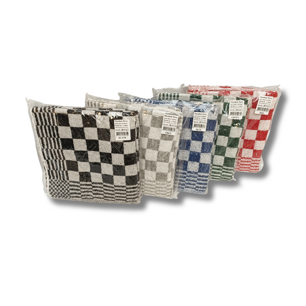 Keukendoek - Handdoek Geblokt Zwart