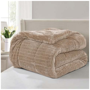 Sherpa Flanel Easy Dekbed - Beige