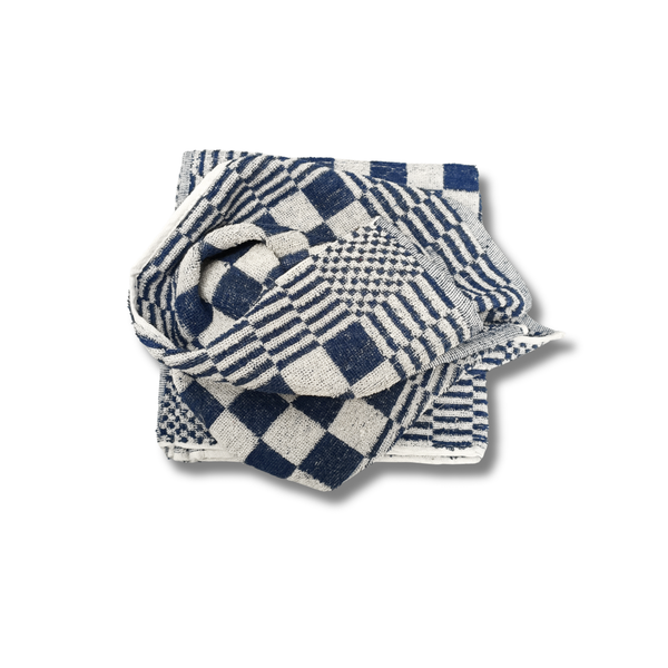 Keukendoek - Handdoek Geblokt Blauw