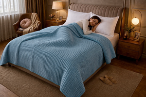 Sherpa Flanel Easy Dekbed - Petrol