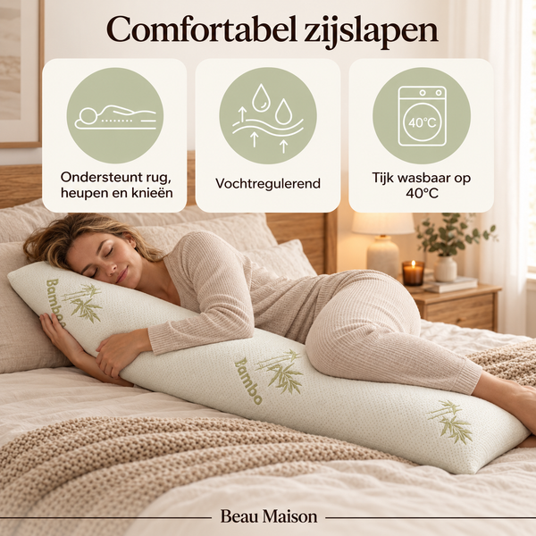 Supportive Body Pillow Bamboo Memory Foam