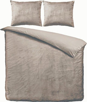 Dekbedovertrek Taupe-Grijs Velours 