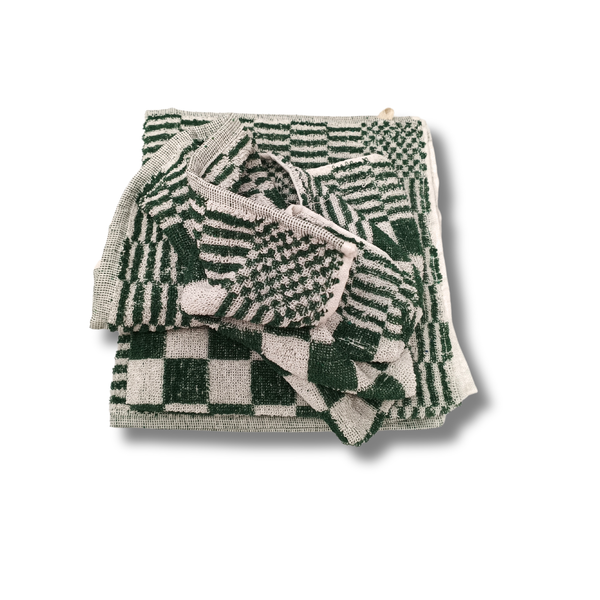 Keukendoek - Handdoek Geblokt Groen