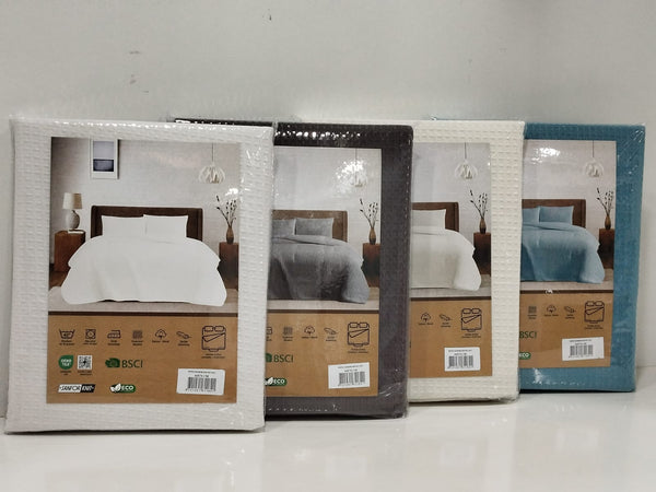 Kussenslopen Wafel - Set van 2 - 60x70 cm - Blauw
