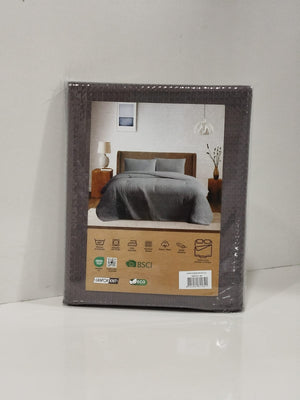 Kussenslopen Wafel - Set van 2 - 60x70 cm - Antraciet