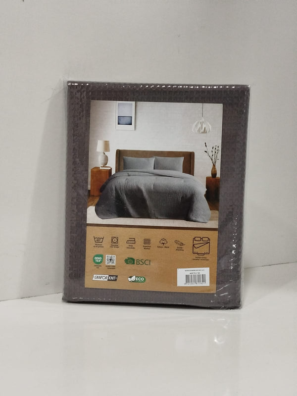 Kussenslopen Wafel - Set van 2 - 60x70 cm - Antraciet