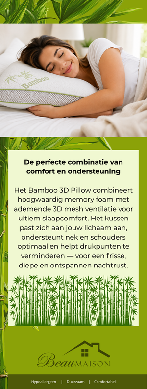 Bamboe 3D Pillow - 50 x 70 cm