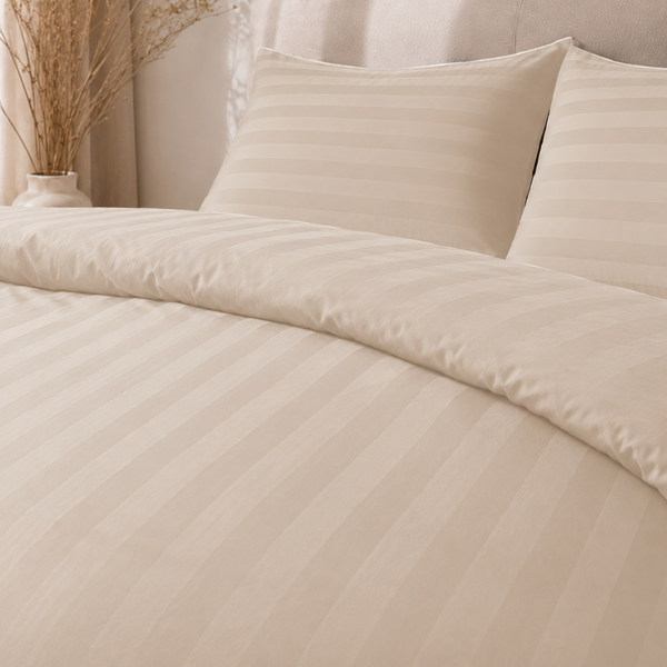 Hotellinnen Dekbedovertrek Zand | 27mm Streep