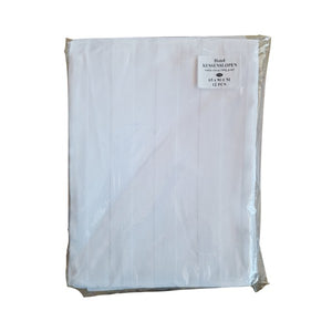 Hotel Kussenslopen Wit 65x90 cm | 27 mm CVC Satin Stripe | Per 12 verpakt