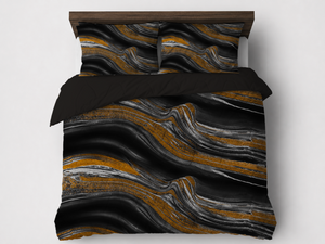 Dekbed Zonder Overtrek Marble Black Gold | Easy Dekbed