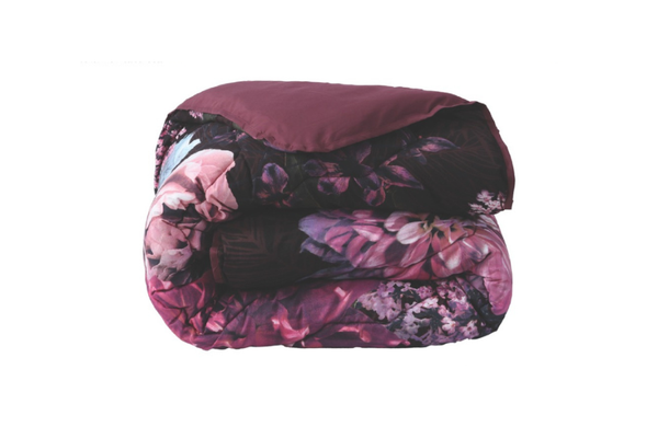 Dekbed Zonder Overtrek Purple Flowers - Easy Dekbed