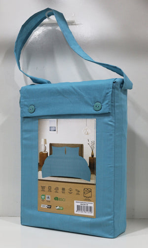 Hotellinnen Dekbedovertrek Blauw | 27mm Streep