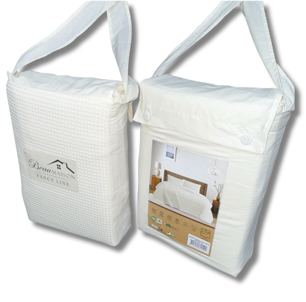 Waffle Duvet Cover Cream