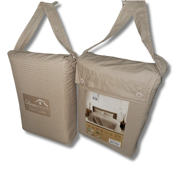 Waffle Duvet Cover Taupe