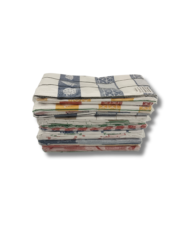 Assorti Jaquard  luxe Theedoek (set van 6) - 100% Katoen