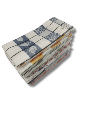 Assorti Jaquard  luxe Theedoek (set van 6) - 100% Katoen