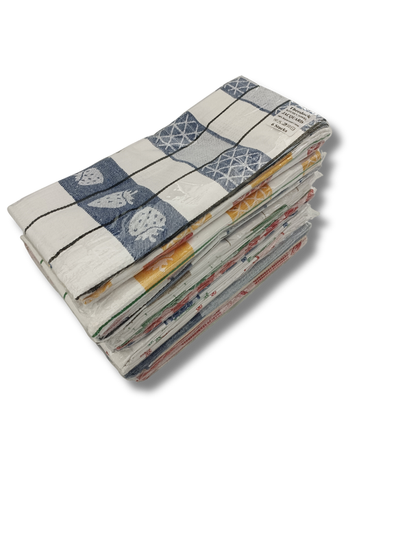 Assorti Jaquard  luxe Theedoek (set van 6) - 100% Katoen