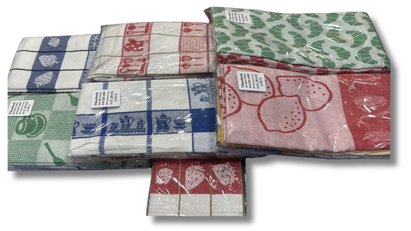 Assorti Jaquard  luxe Theedoek (set van 6) - 100% Katoen