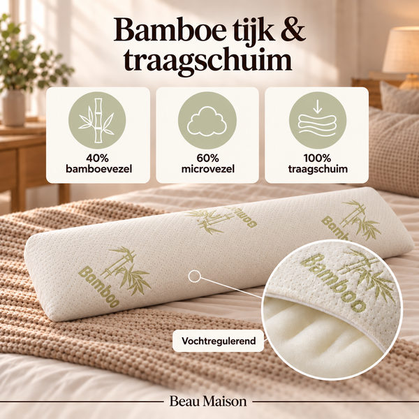 Supportive Body Pillow Bamboo Memory Foam