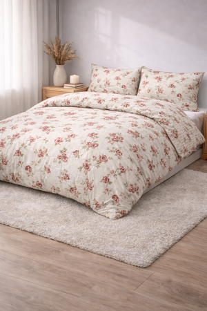 Dekbed Zonder Overtrek Flower Diamond Pink - Easy Dekbed