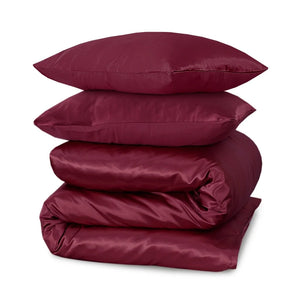 Dekbedovertrek Beauty Silk - Burgundy - 100% Glans Satijn