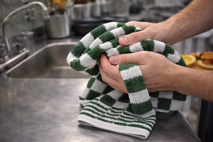 Keukendoek - Handdoek Geblokt Groen