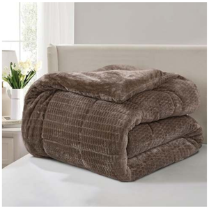 Sherpa Flanel Easy Dekbed - Coffee Brown