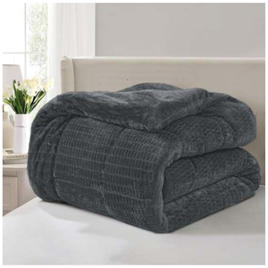 Sherpa Flanel Easy Dekbed - Dark Grey