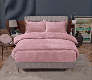 Sherpa Flanel Easy Dekbed - Dark Pink