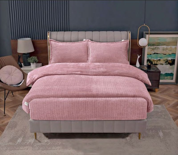 Sherpa Flanel Easy Dekbed - Dark Pink
