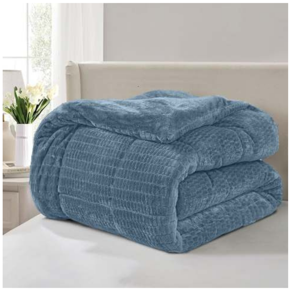 Sherpa Flanel Easy Dekbed - Petrol
