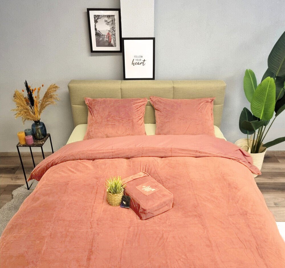 Dekbedovertrek Velvet Nude/Roze 