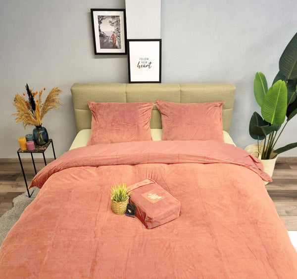 Dekbedovertrek Velvet Nude/Roze 
