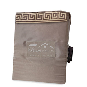 Dekbedovertrek Beauty Zijden Kant - Taupe - 100% Glans Satijn 