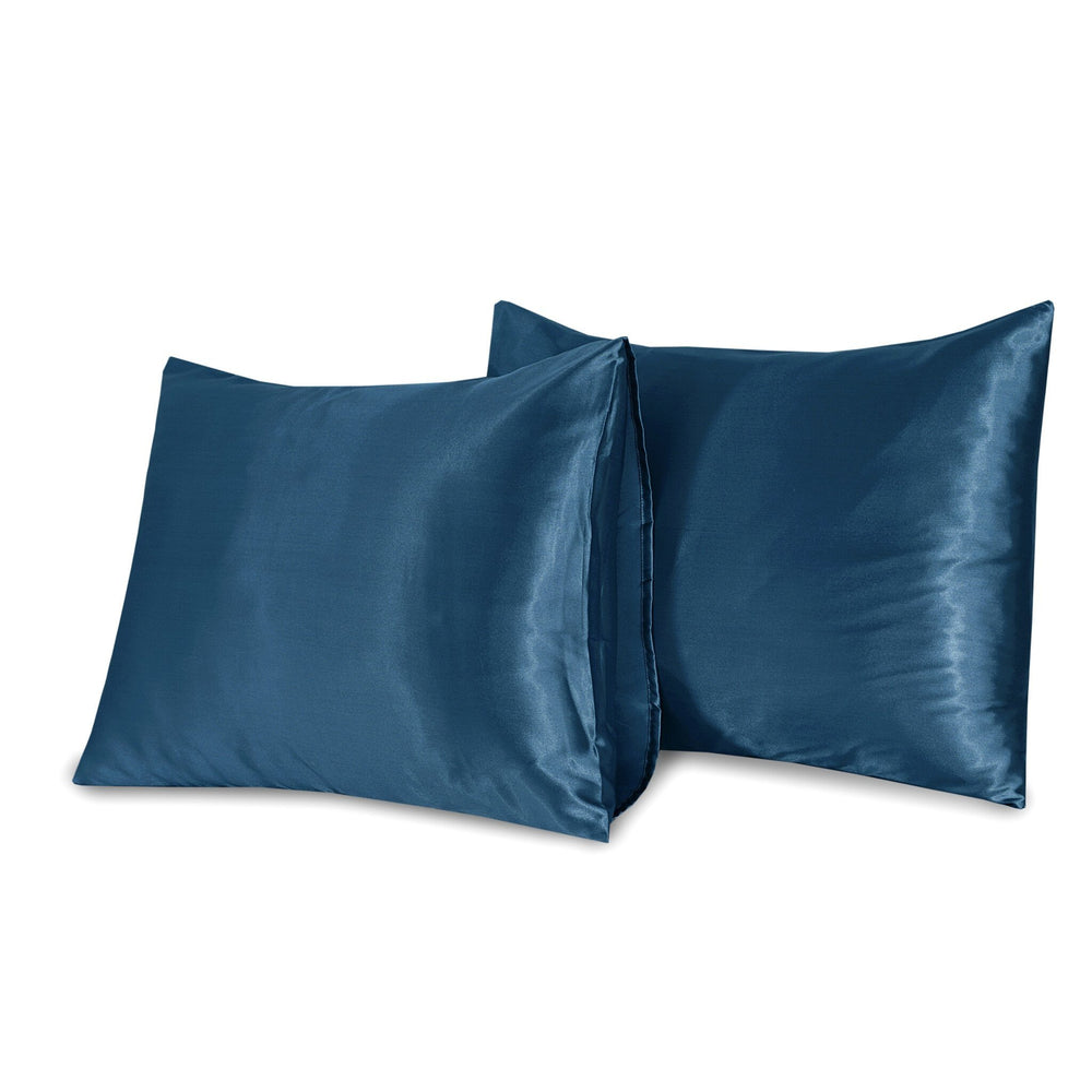 Kussenslopen Beauty Silk Petrol Blue - 2 stuks