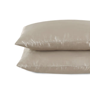 Kussenslopen Beauty Zijde Taupe - 2 stuks 