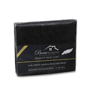 Kussenslopen Beauty Silk Zwart - 2 stuks 