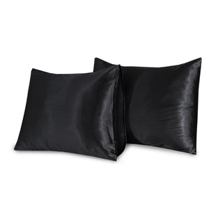 Kussenslopen Beauty Silk Zwart - 2 stuks 