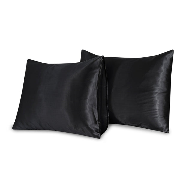 Kussenslopen Beauty Silk Zwart - 2 stuks 
