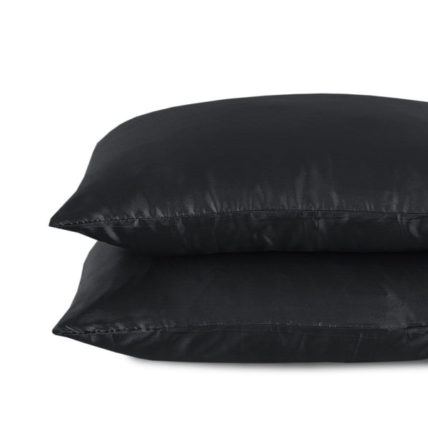Kussenslopen Beauty Silk Zwart - 2 stuks 