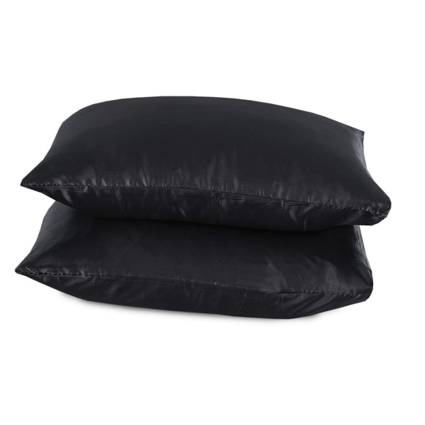 Kussenslopen Beauty Silk Zwart - 2 stuks 