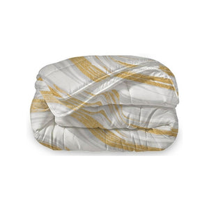 Dekbed Zonder Overtrek Marble White Gold - Easy Dekbed