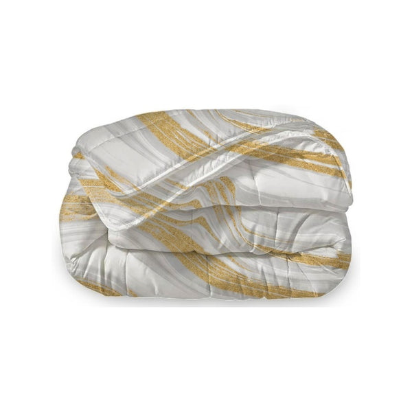 Dekbed Zonder Overtrek Marble White Gold - Easy Dekbed