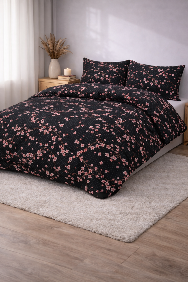 Dekbed Zonder Overtrek Japon Black | Easy Dekbed | Printed Onderzijde