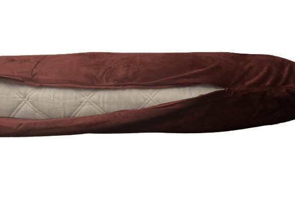 Lichaamskussen Sloop Velvet Coffee Brown