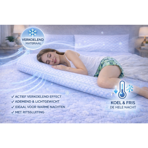 Zen Cool 100% Waterdichte Molton Body Pillow 40 x 140 cm - Dubbel Geweven