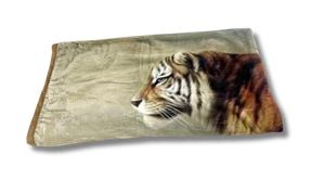 Woondekken Fluweel Bruine Tijgers 200 x 240 cm - Zware Kwaliteit 