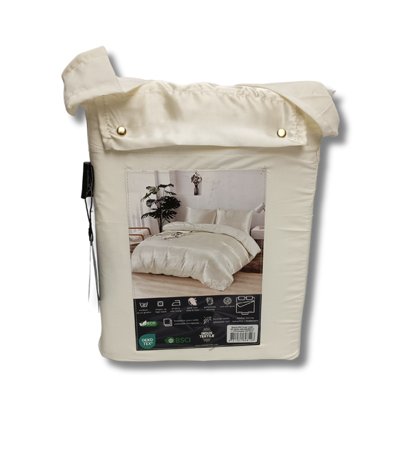 Dekbedovertrek Beauty Zijde - OffWhite - 100% Glans Satijn 